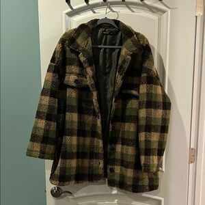Women’s Plaid Sherpa Jacket Coat
